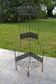 Corner shelf/plant stand in wrought iron and rattan