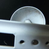 Coat rack in white lacquered metal 70s 3 hooks
