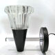 Pair of torch wall light or black and Chrome 60-70s cones