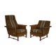 Ensemble de fauteuils bois de chêne laine état d’origine années 1970