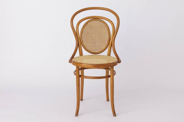Chaise Fischel vintage rare   Années 1920-1940   Assise en bois courbé restaurée   Antique