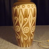 Ceramic white and bronze table lamp