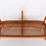 Banquette en cannage Rudolf Frank pour Erwin Behr style Finlandais classique
