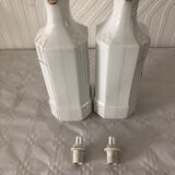 2 old bottles of oil and vinegar made in slovakia