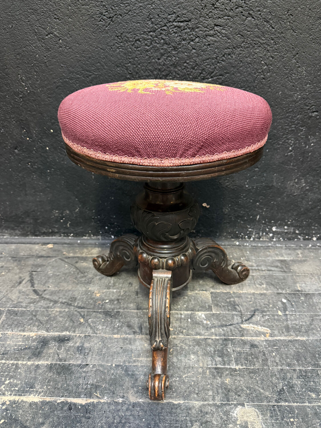 Antique piano stool