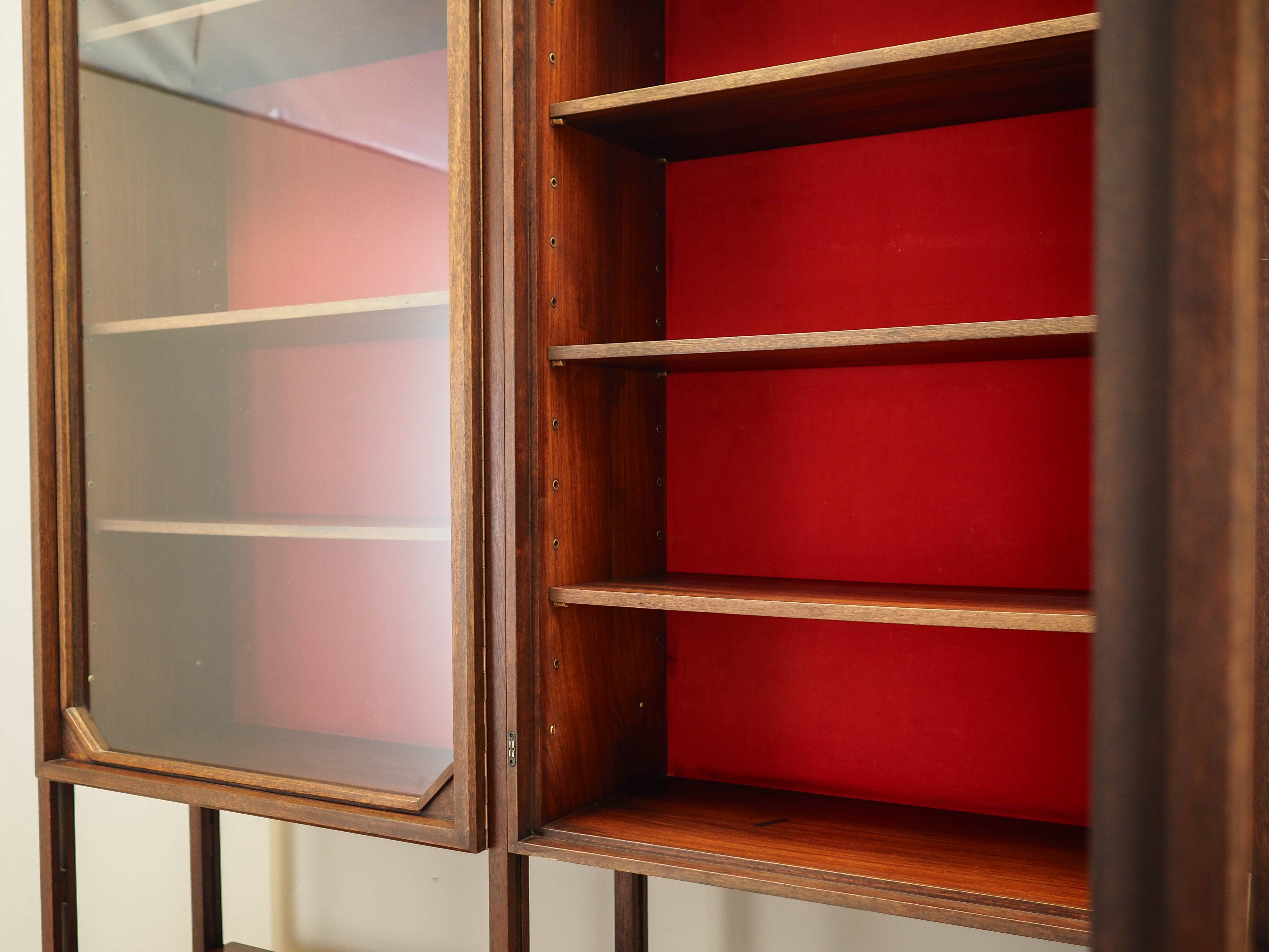 Rosewood modular shelving unit, Italian design, 1960s, production: Italy