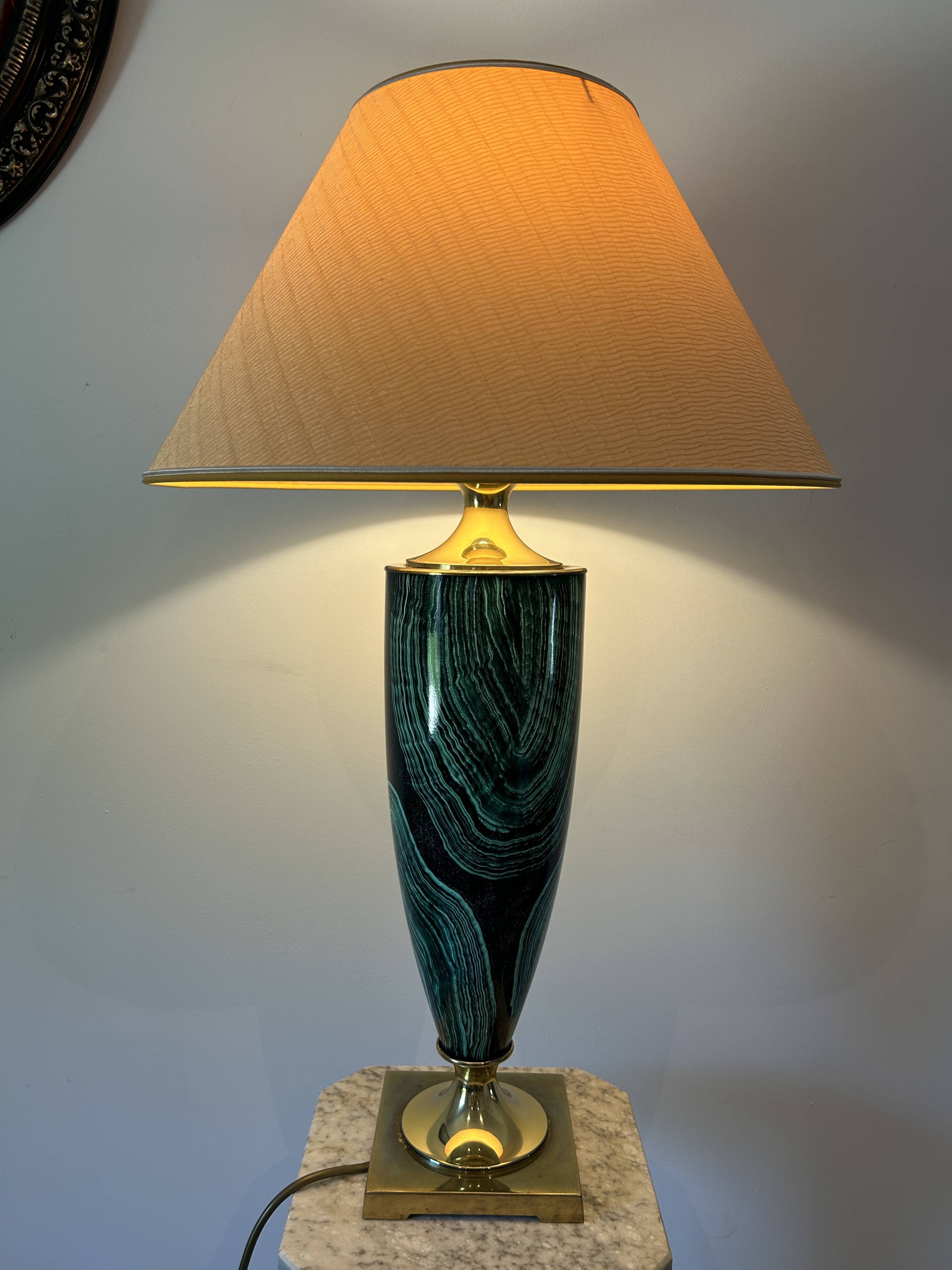 Superb ceramic lamp from the house "Le Dauphin".