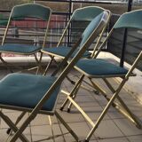 Set of 4 folding chairs DMA industry TBE and numbered