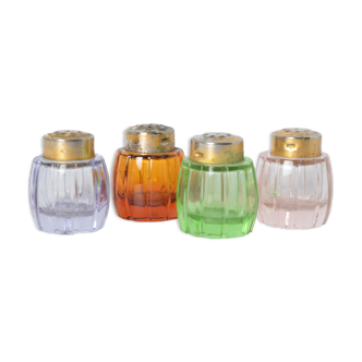 Salières en verre de couleur