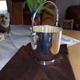 Silver metal ice bucket Christofle Gallia