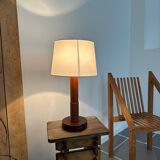 Art Deco turned wood lamp