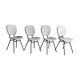 Set of 4 vintage chairs black tubular base 1950