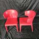 Suite de 6 chaises Cassina en cuir rouge