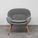 Fauteuil bolia philippa gris