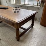 Solid walnut farmhouse castle table 1900 XXL