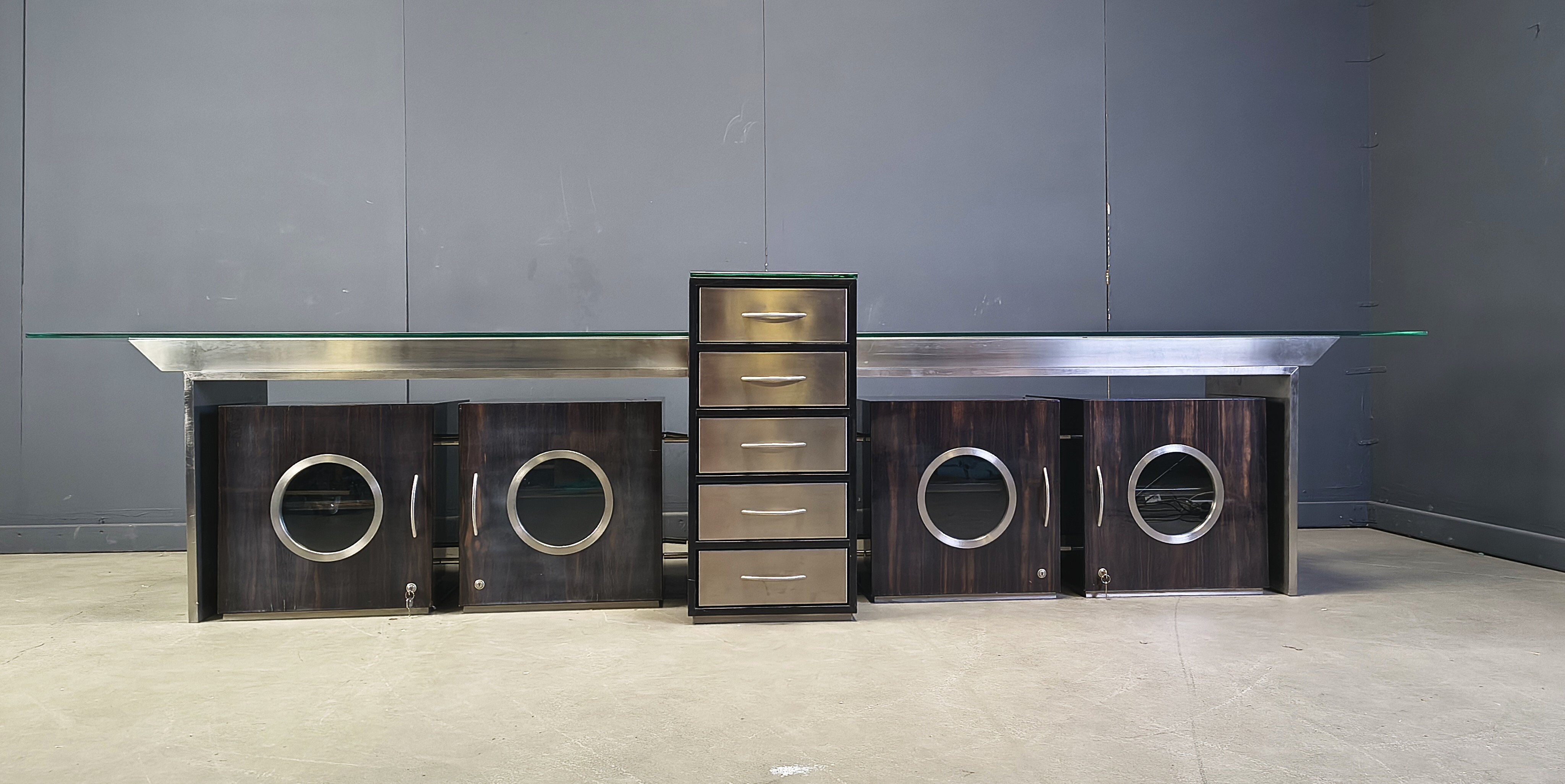 Postmodern custom made credenza, Belgium, 1970s