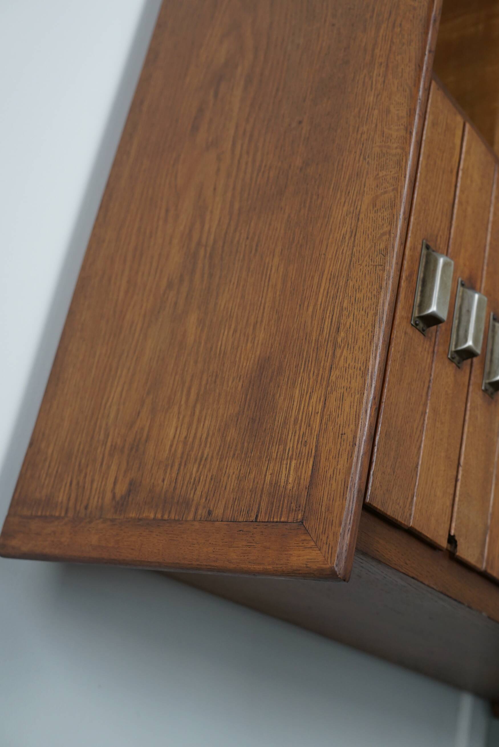 Vintage Dutch Oak Apothecary Sideboard / Filing Cabinet, 1950s