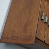 Vintage Dutch Oak Apothecary Sideboard / Filing Cabinet, 1950s
