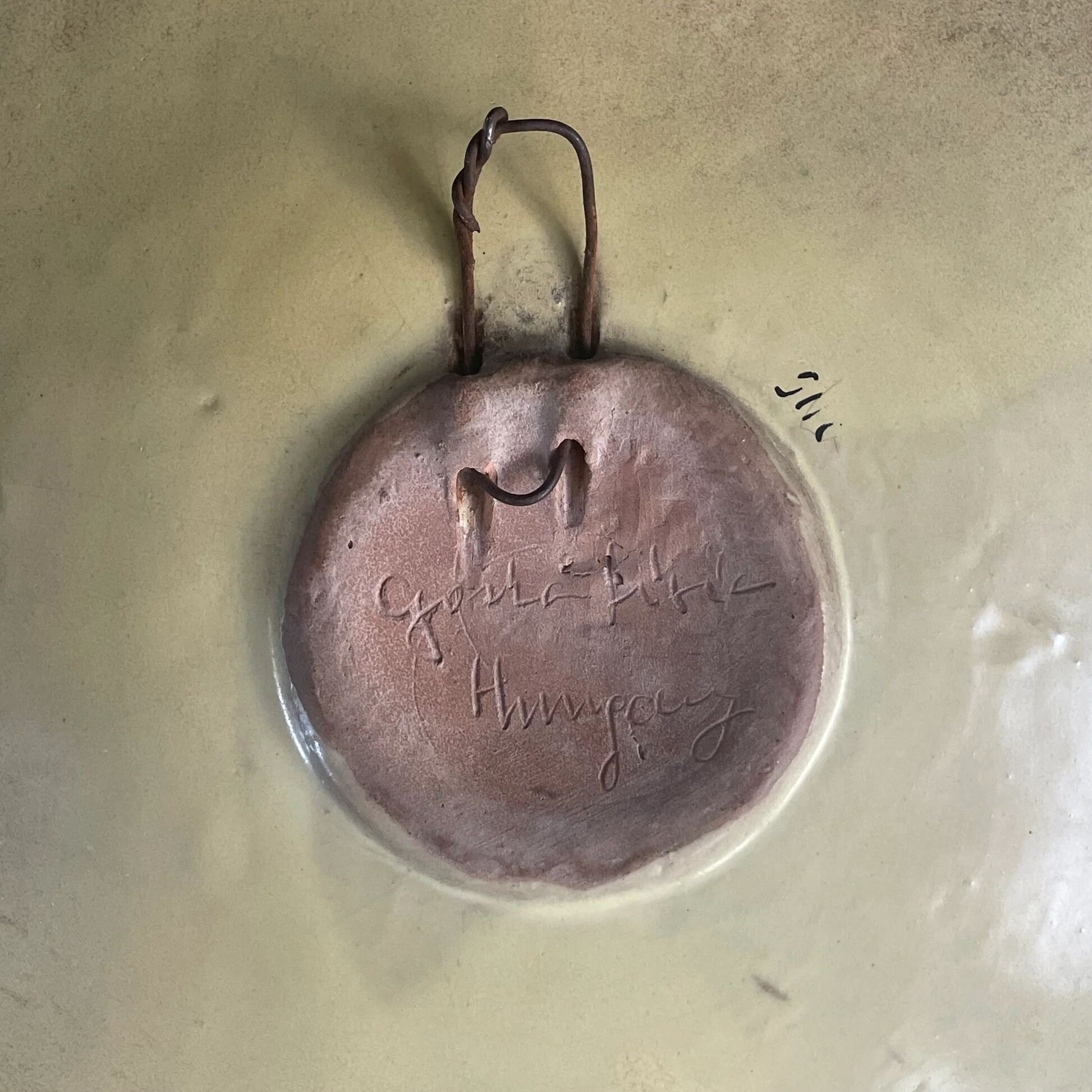 Hungarian art ceramic wall plate 1960-1970