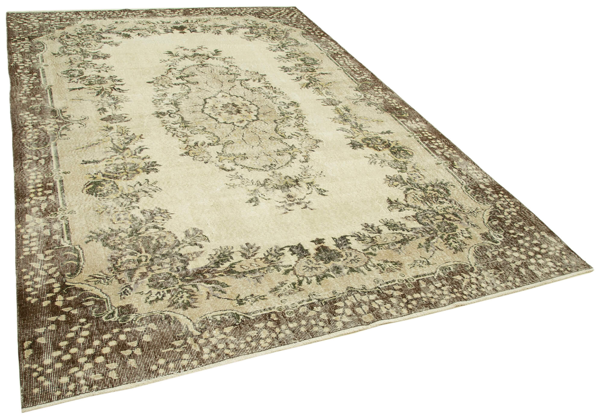Hand-knotted turkish beige carpet 209 cm x 309 cm