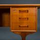 Danish teak desk by Gunnar Nielsen for Tibergaard 1960s