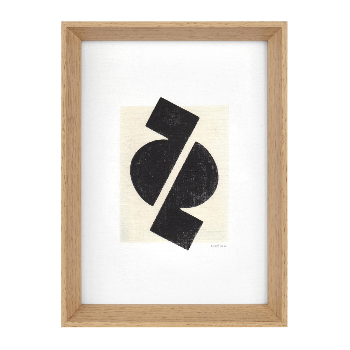 Painting on paper illustration M428 signed Eawy