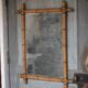 Bamboo effect wooden mirror, vintage wall mirror, decor
