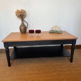 Table basse en bois massif vintage