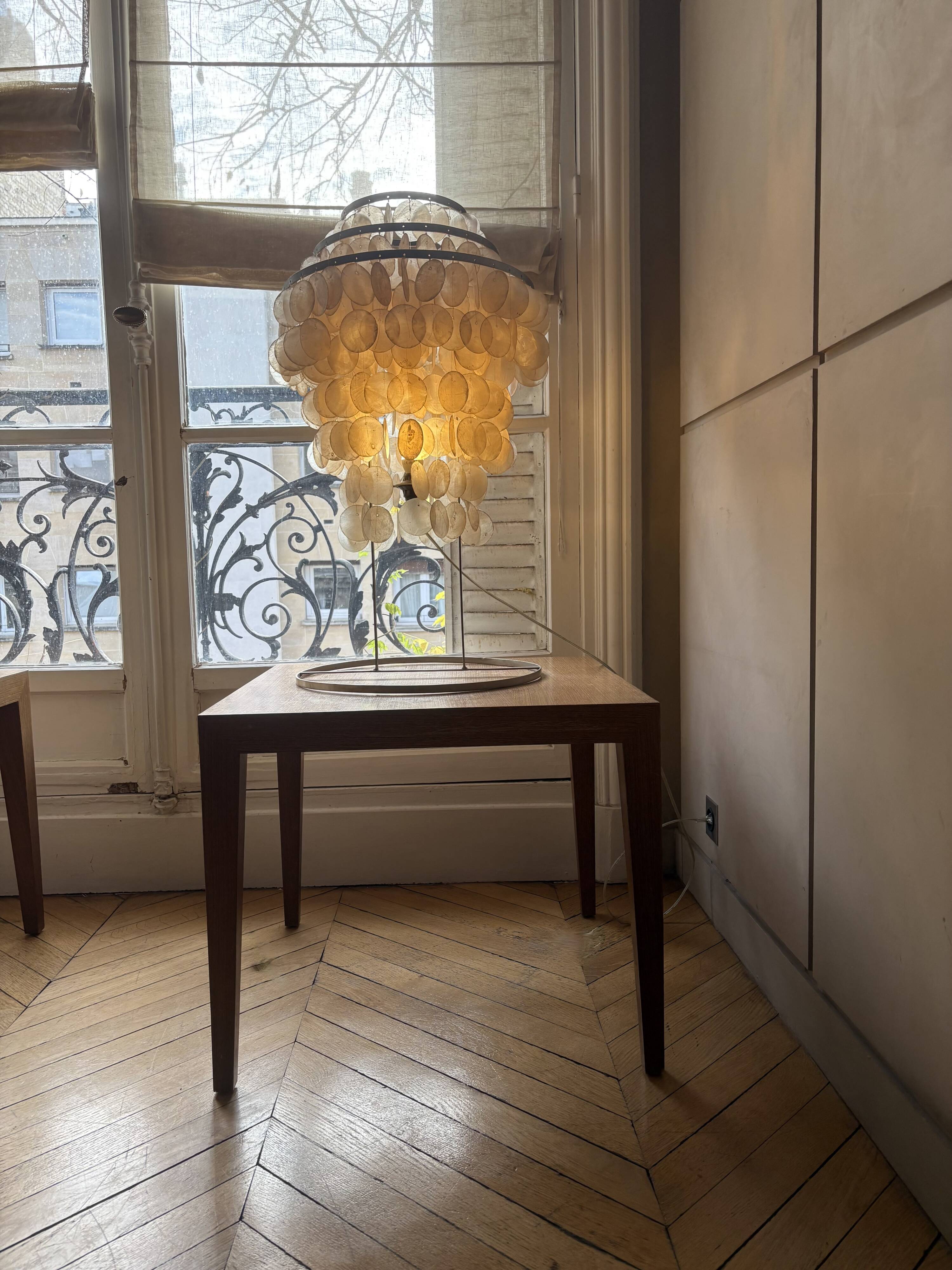 vintage mother-of-pearl lamp