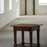 Primitive side table from the early 19th century in pine, Danish baroque cabinetmaker.