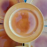 8 vintage mustard yellow ceramic plates