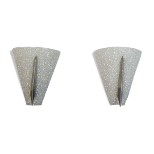 Paire d'appliques en - perspex