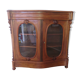 Bibliothèque-Vitrine-galbée-bois sculpté-2 portes-acajou-style anglais