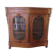 Bibliothèque-Vitrine-galbée-bois sculpté-2 portes-acajou-style anglais
