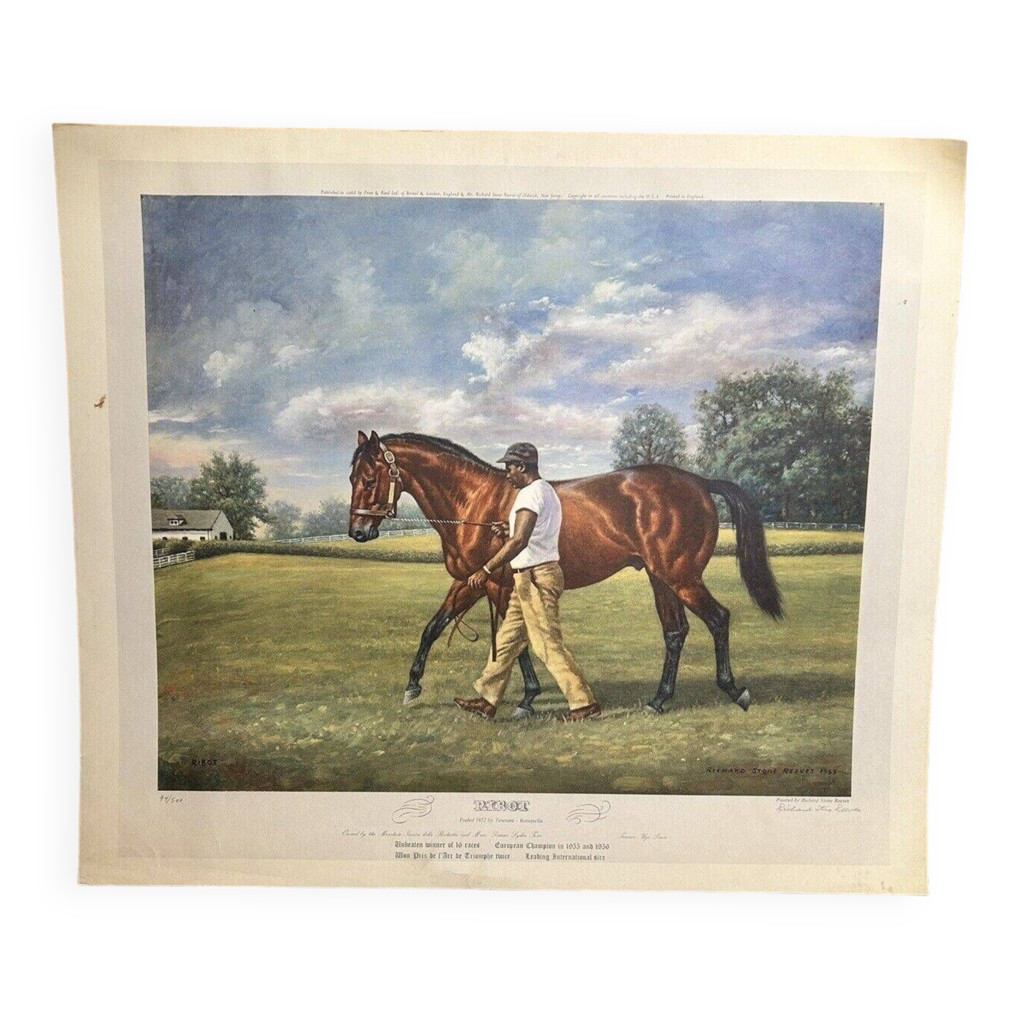 Richard Stone Reeves「Lamtarra」リトグラフ　名馬 Richard Stone Reeves「Lamtarra」リトグラフ 名馬 richard stone