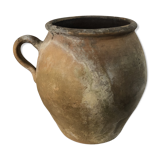 Old terracotta salt pot