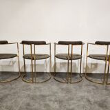 Vintage brass dining room set by Belgochrom, 1970s