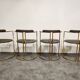 Vintage brass dining room set by Belgochrom, 1970s