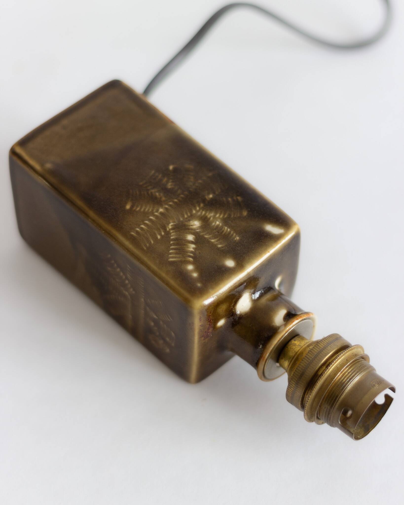 Two glazed ceramic lamps – Signature to be identified – 1960s