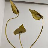 Rhubarb leaf floor lamp brass design Tomaso Barbi Italy an70