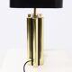 Large Belgian Table Lamp in mirror glass and Brass 1970s