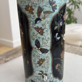 Pot petit vase en bronze émaillé époque XIXe
