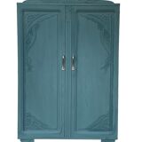 Parisian art deco wardrobe blue gray 1930