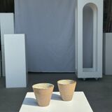 Set of 2 cups Indonesian ceramic (matte brown)