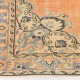 6x9 Vintage Pale Orange Oushak Handmade Vintage Rug, 176x260 Cm