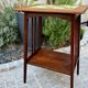 Art Nouveau side table 1910 with double tops in dark oak.