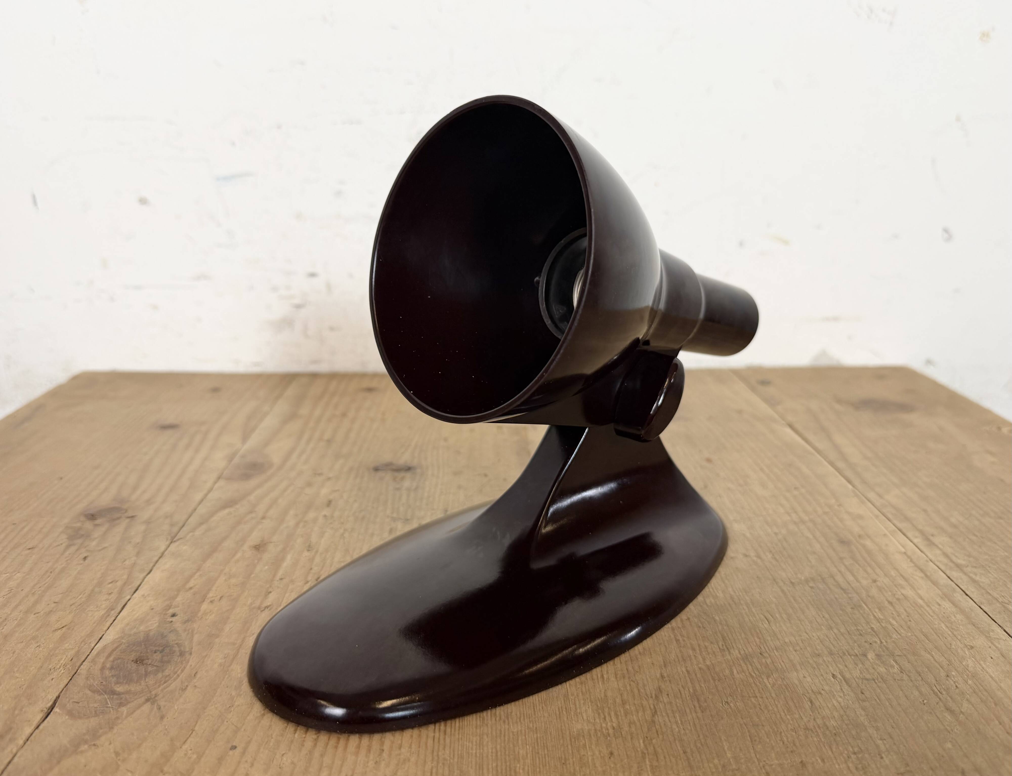 Vintage Midcentury Brown Bakelite Wall Light, 1950s