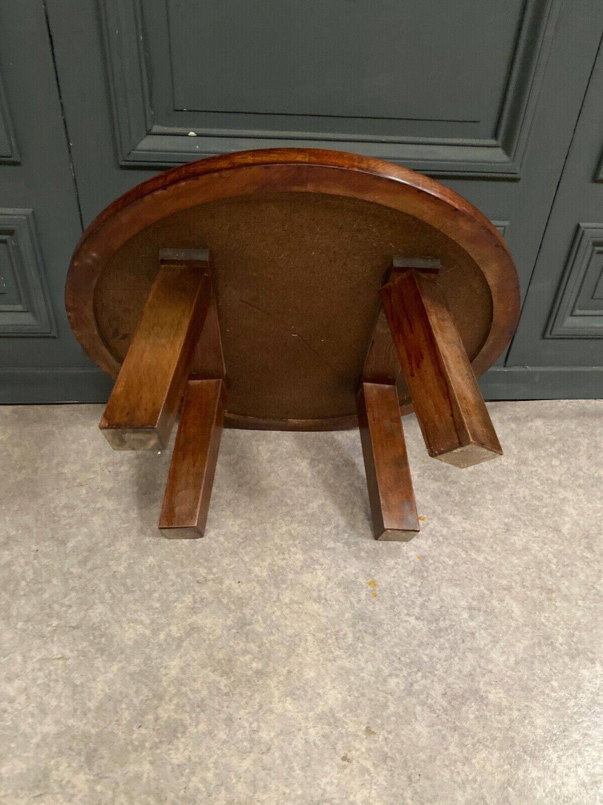 Brutalist ceramic and wood coffee table in the style of Roger Capron