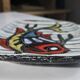 Magnificent vintage rectangular dish in glazed ceramic.