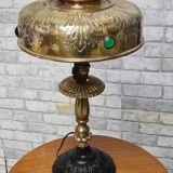 1920 Parisian lamp Leleu style brass shade 40x22 very good condition